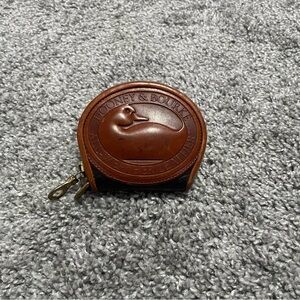 Dooney and Bourke Vintage Duck Black Pebble Leather Coin Purse
